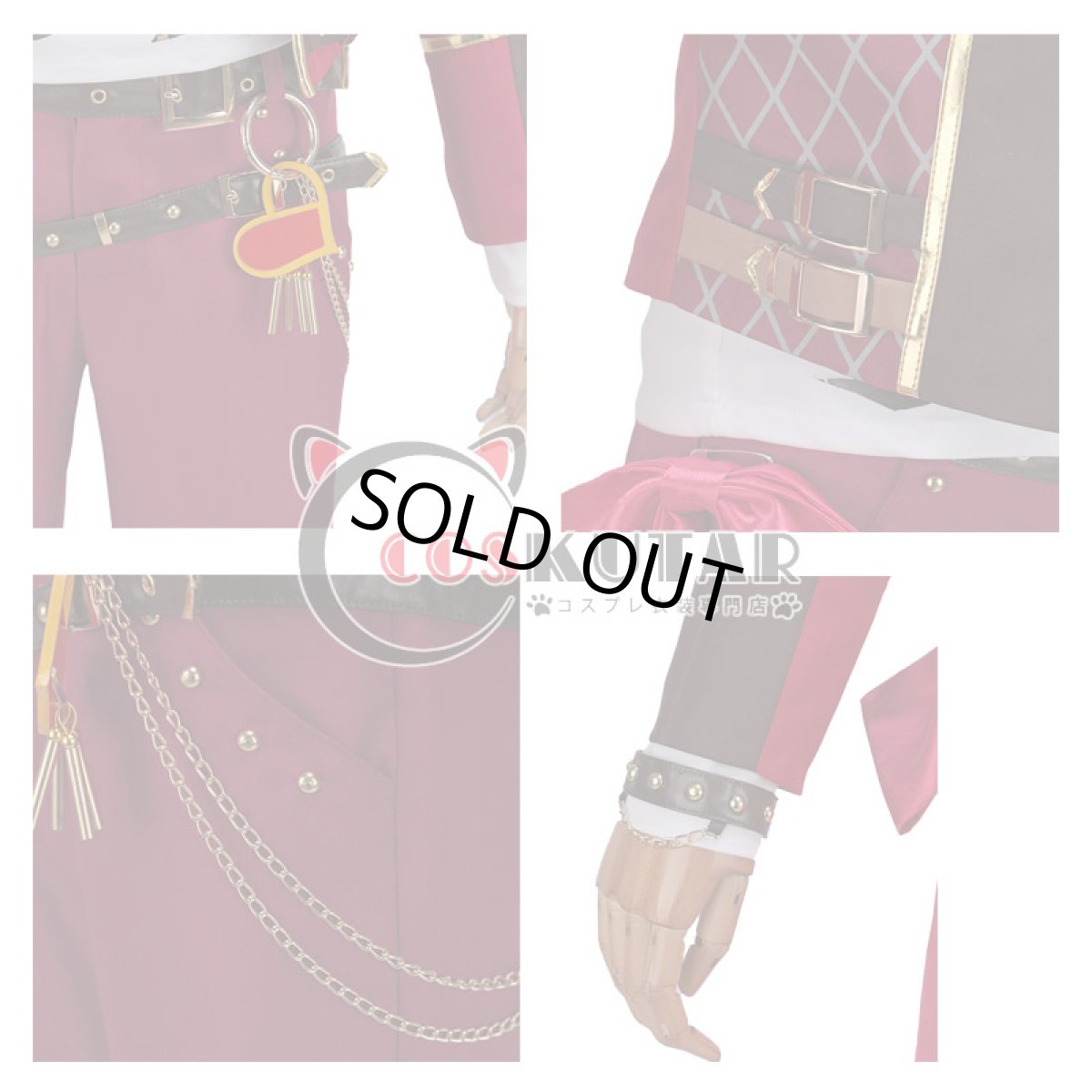 画像10: あんさんぶるスターズ! デコレート 深紅のショコラフェス 乙狩アドニス コスプレ衣装 (10)