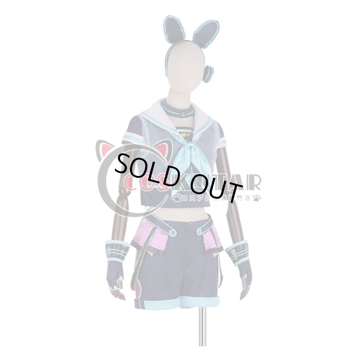 画像2: あんさんぶるスターズ! アミューズメント☆ネコとウサギのライブパーティ 仁兎なずな コスプレ衣装 (2)