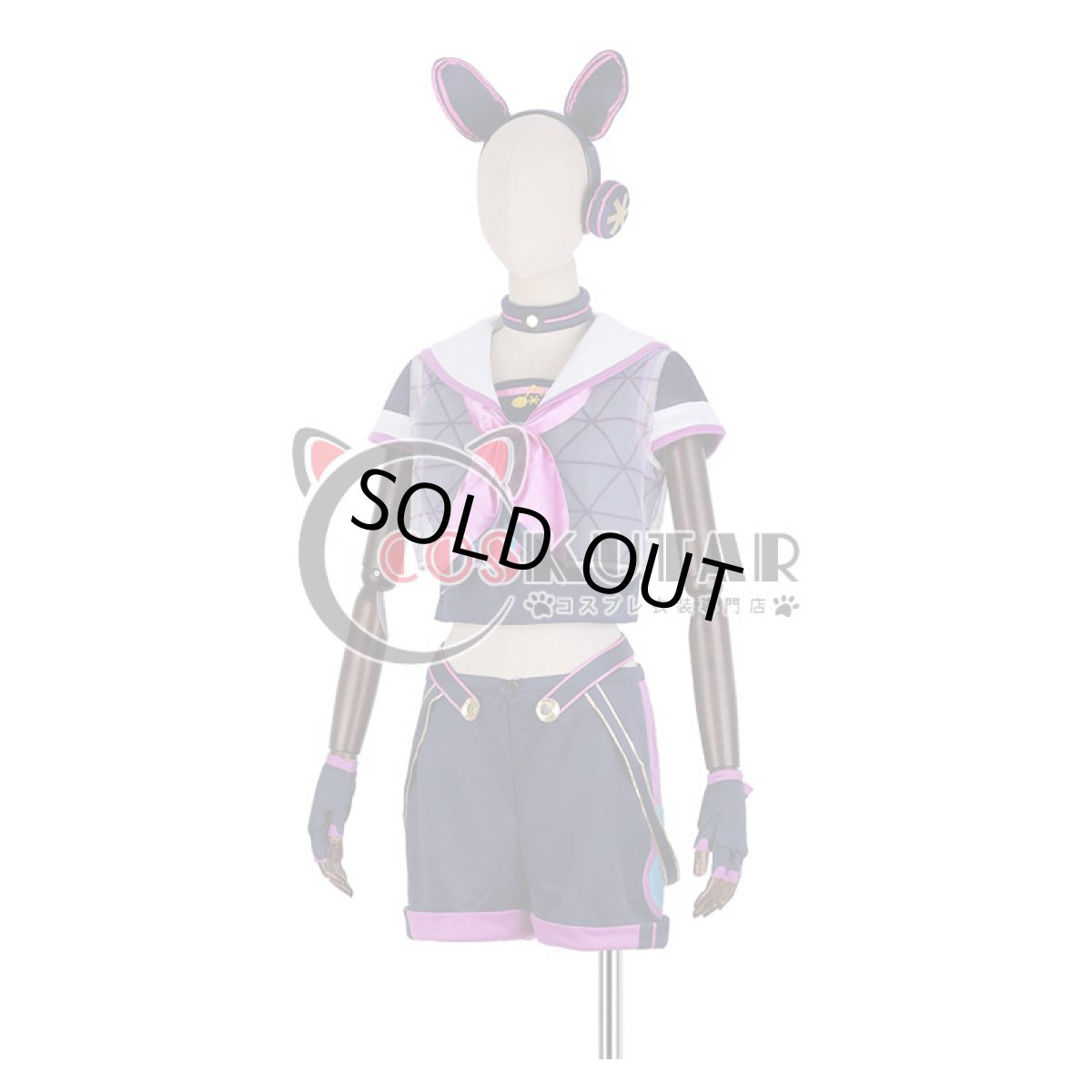 画像2: あんさんぶるスターズ! アミューズメント☆ネコとウサギのライブパーティ 真白友也 コスプレ衣装 (2)