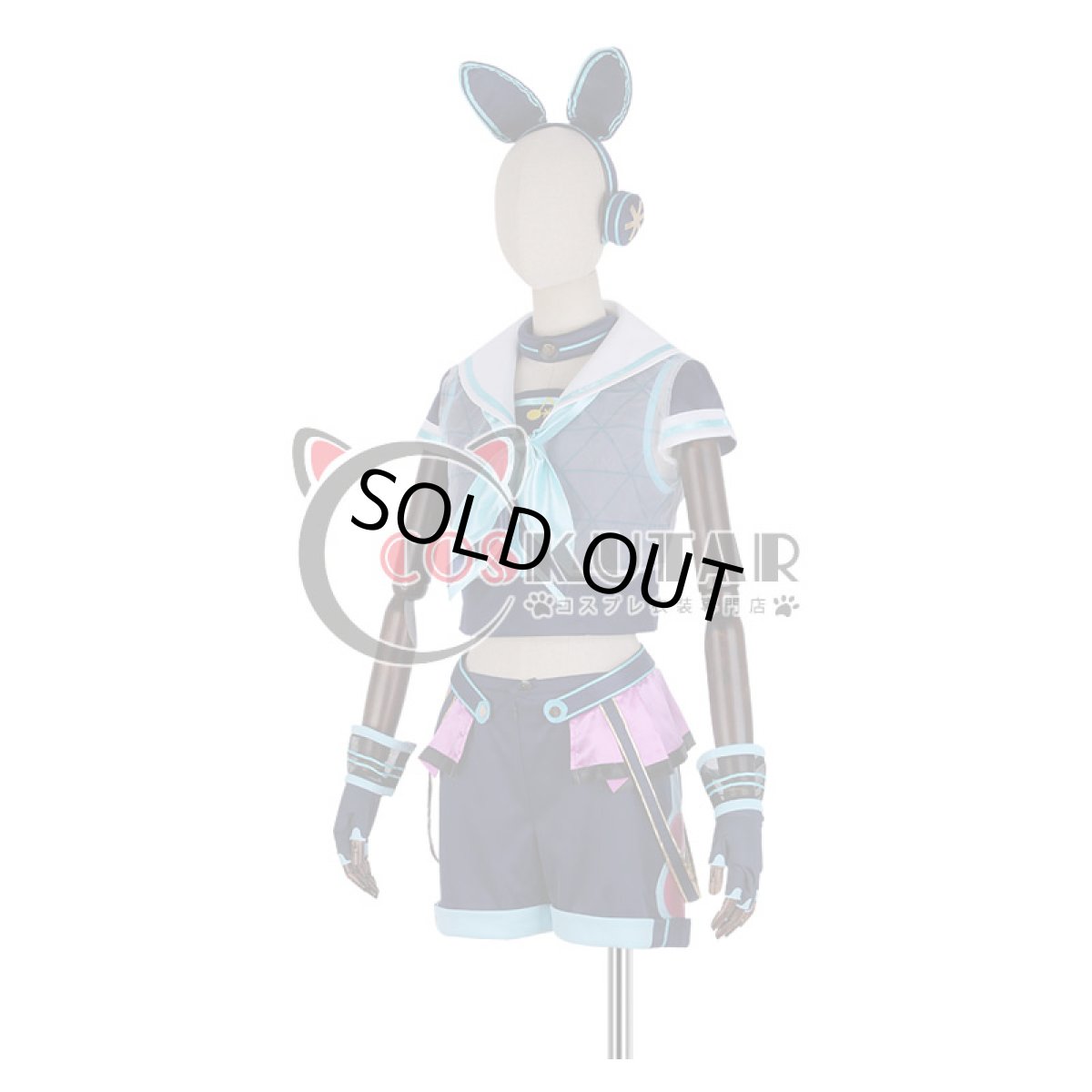 画像3: あんさんぶるスターズ! アミューズメント☆ネコとウサギのライブパーティ 仁兎なずな コスプレ衣装 (3)