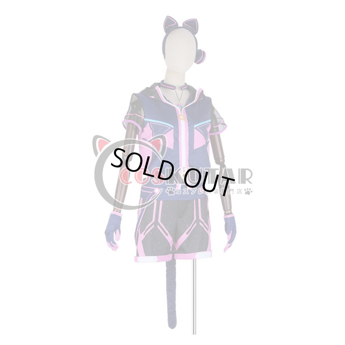 画像2: あんさんぶるスターズ アミューズメント☆ネコとウサギのライブパーティ 葵ひなた コスプレ衣装 (2)