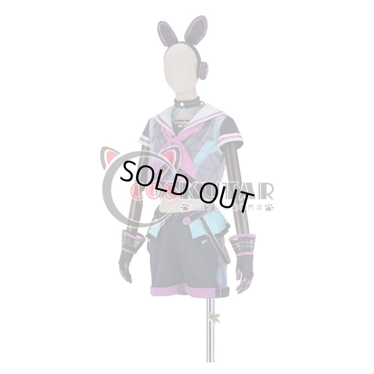 画像3: あんさんぶるスターズ! アミューズメント☆ネコとウサギのライブパーティ 紫之創 コスプレ衣装 (3)