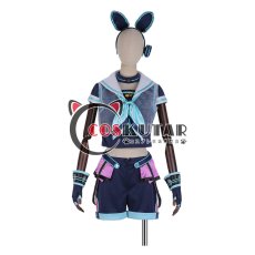 画像1: あんさんぶるスターズ! アミューズメント☆ネコとウサギのライブパーティ 仁兎なずな コスプレ衣装 (1)