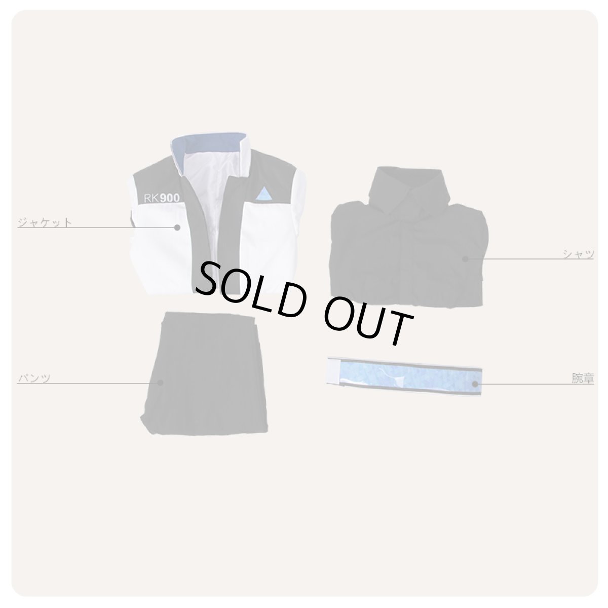 画像8: デトロイト ビカム ヒューマン Detroit Become Human RK900 コナー Connor コスプレ衣装 (8)