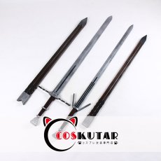 画像1: ウィッチャー3 ワイルドハント ゲラルト Geralt 武器 剣 双剣 コスプレ道具  (1)