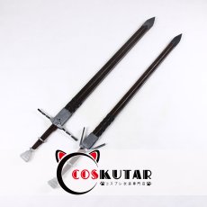 画像2: ウィッチャー3 ワイルドハント ゲラルト Geralt 武器 剣 双剣 コスプレ道具 (2)
