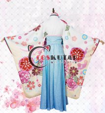 画像3: Fate/Grand Order FGO マシュ・キリエライト コスプレ衣装 正月礼装 概念礼装 いろはにほへと 和服 (3)