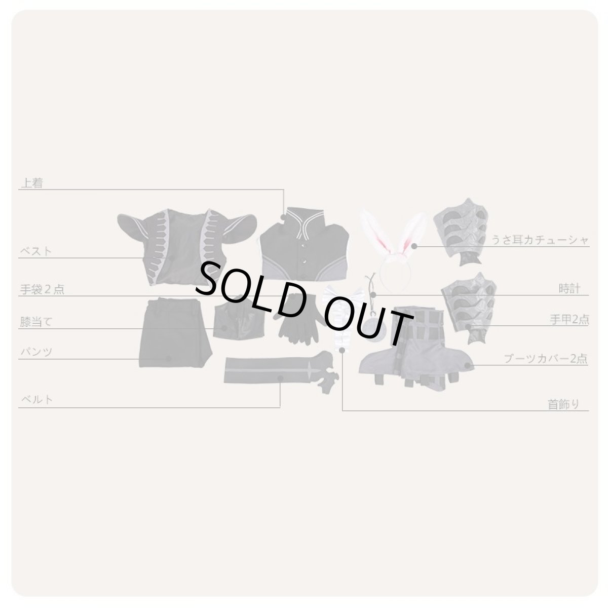 画像7: オトメ勇者 ヒューズ 泣き虫ウサギ コスプレ衣装 (7)