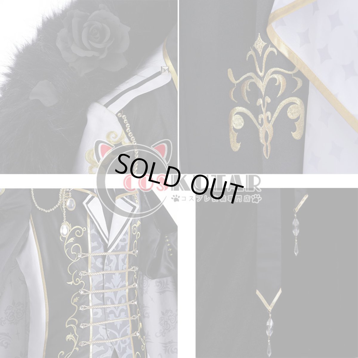 画像12: 黒執事 Book of Circus 夢王国と眠れる100人の王子様  覚醒後 太陽 セバスチャン コスプレ衣装 (12)