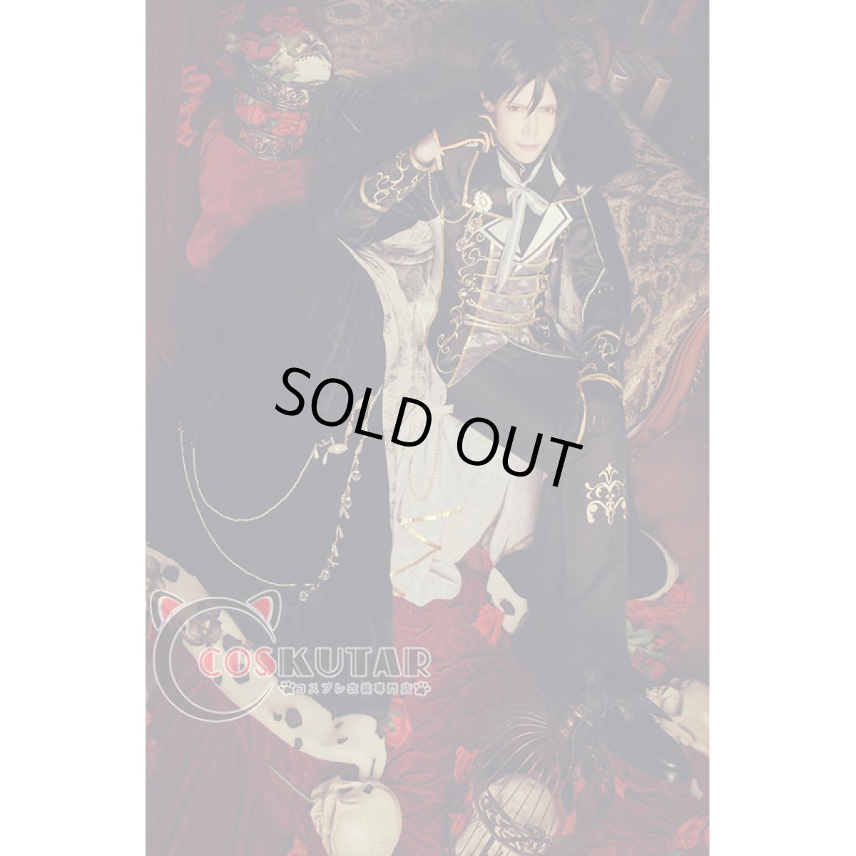 画像2: 黒執事 Book of Circus 夢王国と眠れる100人の王子様  覚醒後 太陽 セバスチャン コスプレ衣装 (2)