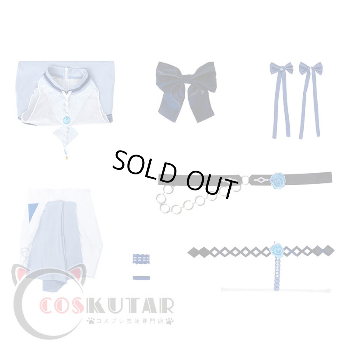 画像18: 原神 Genshin 水着 海風の夢 ジン コスプレ衣装 (18)