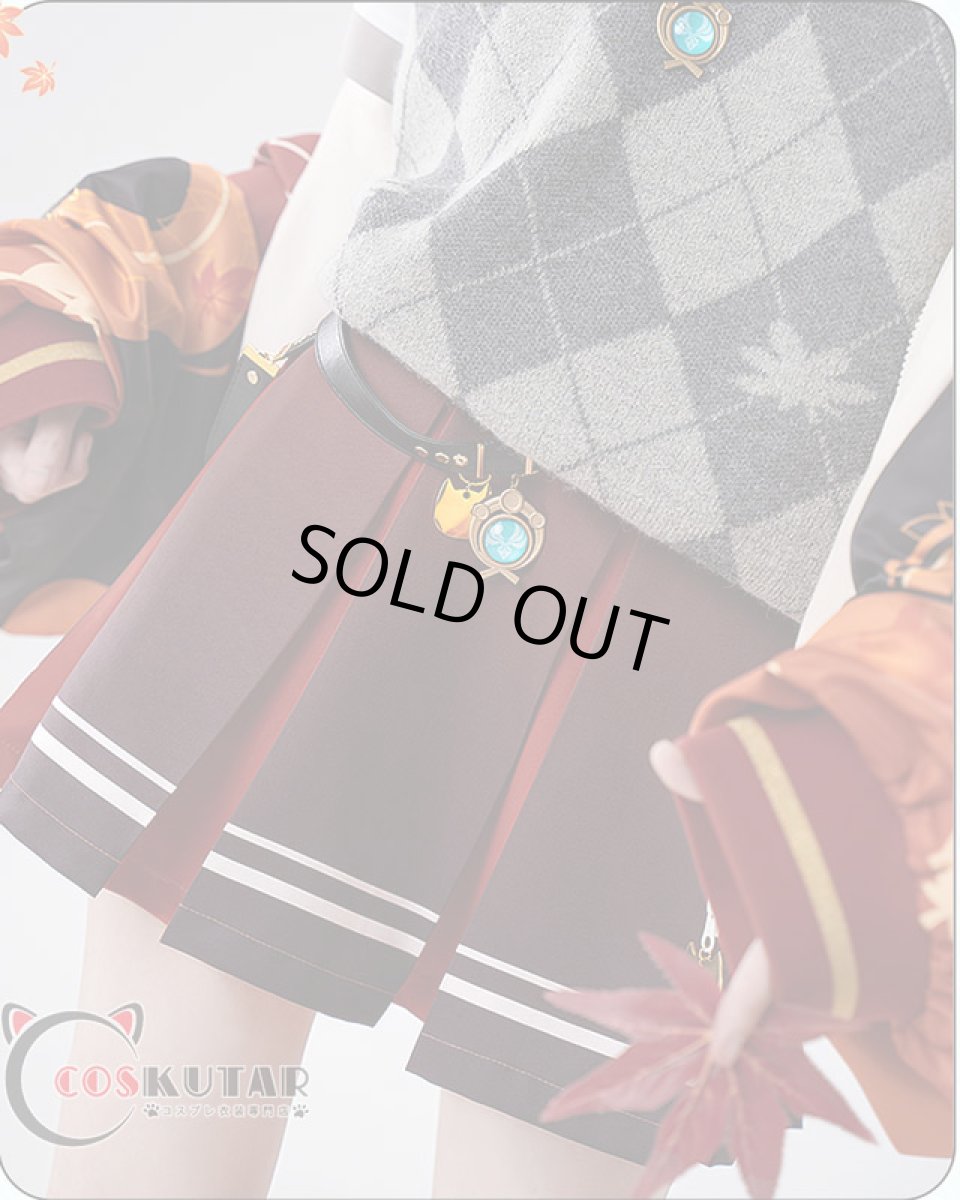 画像14: 原神 Genshin 楓原万葉 日常服 同人 コスプレ衣装 (14)