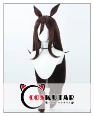 画像3: ウマ娘 シーキングザゴールド コスプレウィッグ 耳付き (3)