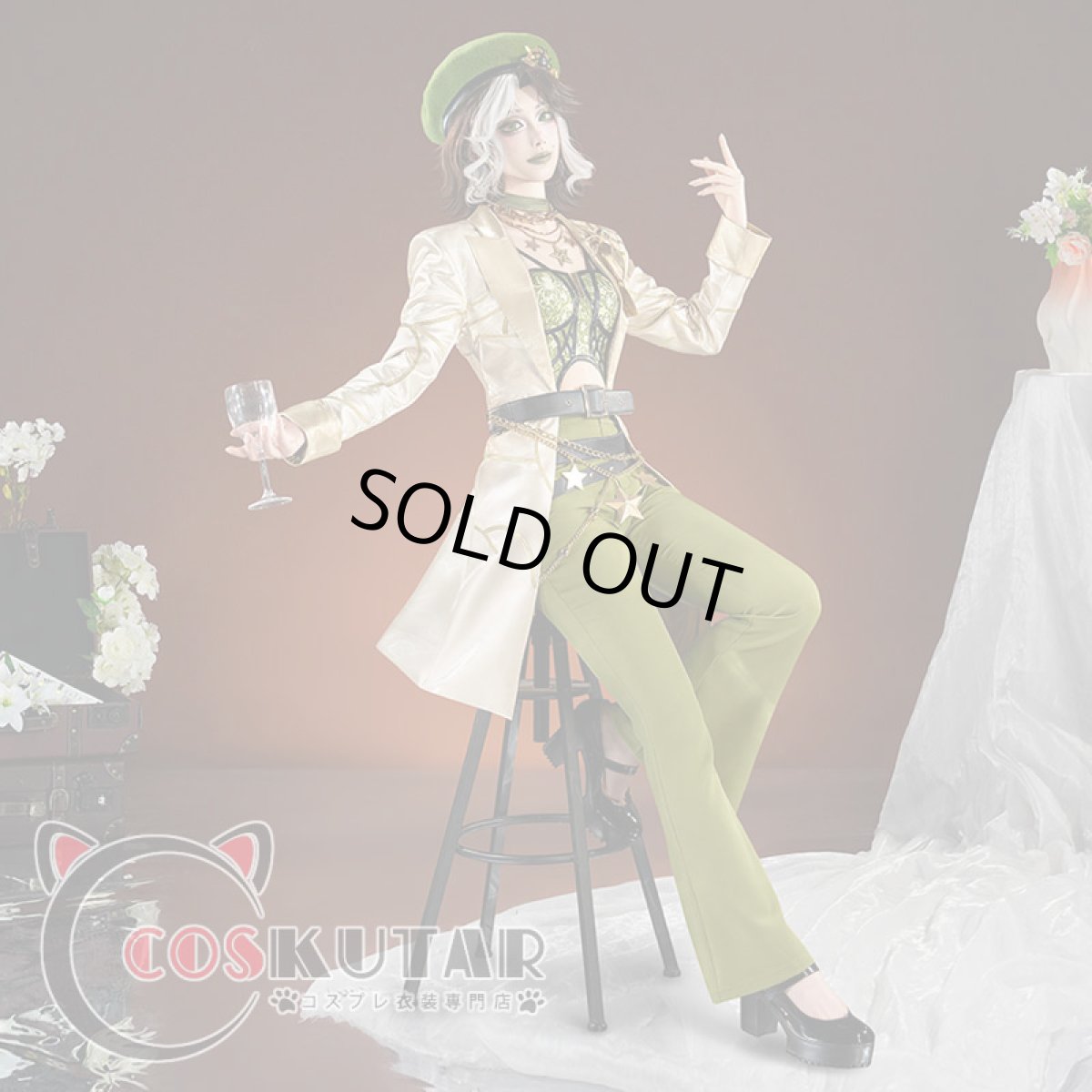 画像1: 第五人格 IdentityV 校閲者 バーメイド デミ・バーボン コスプレ衣装Ver2 (1)