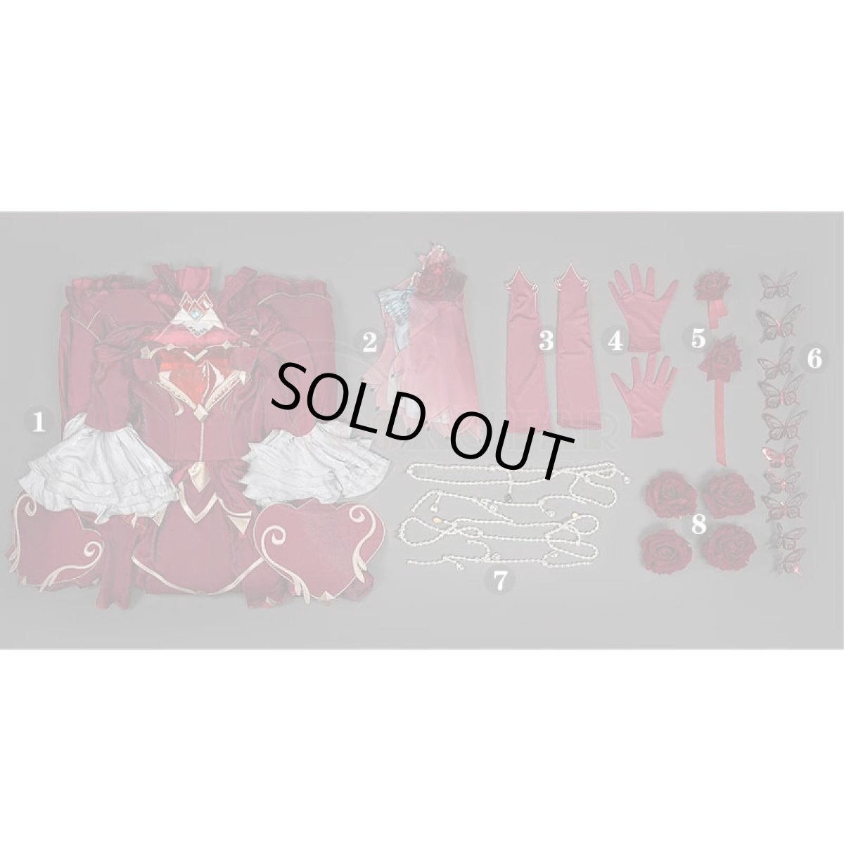 画像28: 第五人格 IdentityV 標本画廊シリーズ 血の女王 マリー コスプレ衣装 初回サンプル (28)