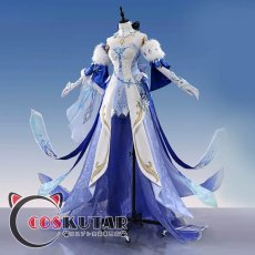 画像2: 原神 Genshin 氷の女皇 アナスターシャ コスプレ衣装 (2)