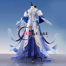 画像1: 原神 Genshin 氷の女皇 アナスターシャ コスプレ衣装 (1)